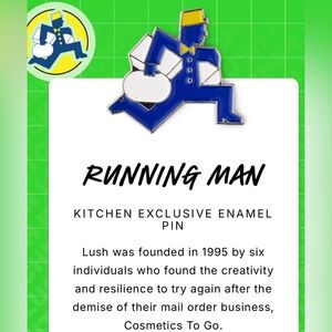 LUSH Running Man Enamel Pin